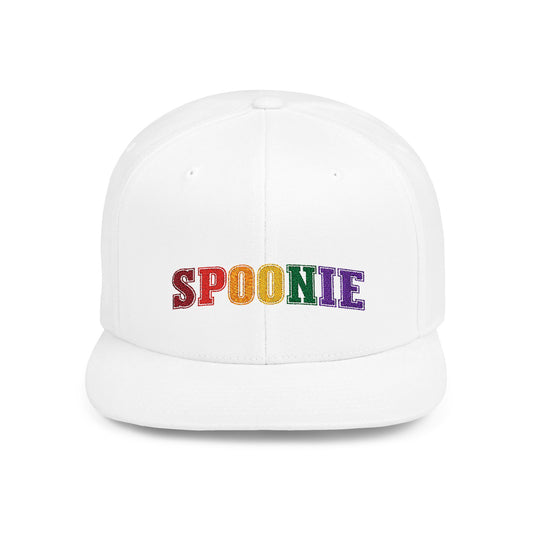 Spoonie Embroidered Flat Bill Snapback Cap