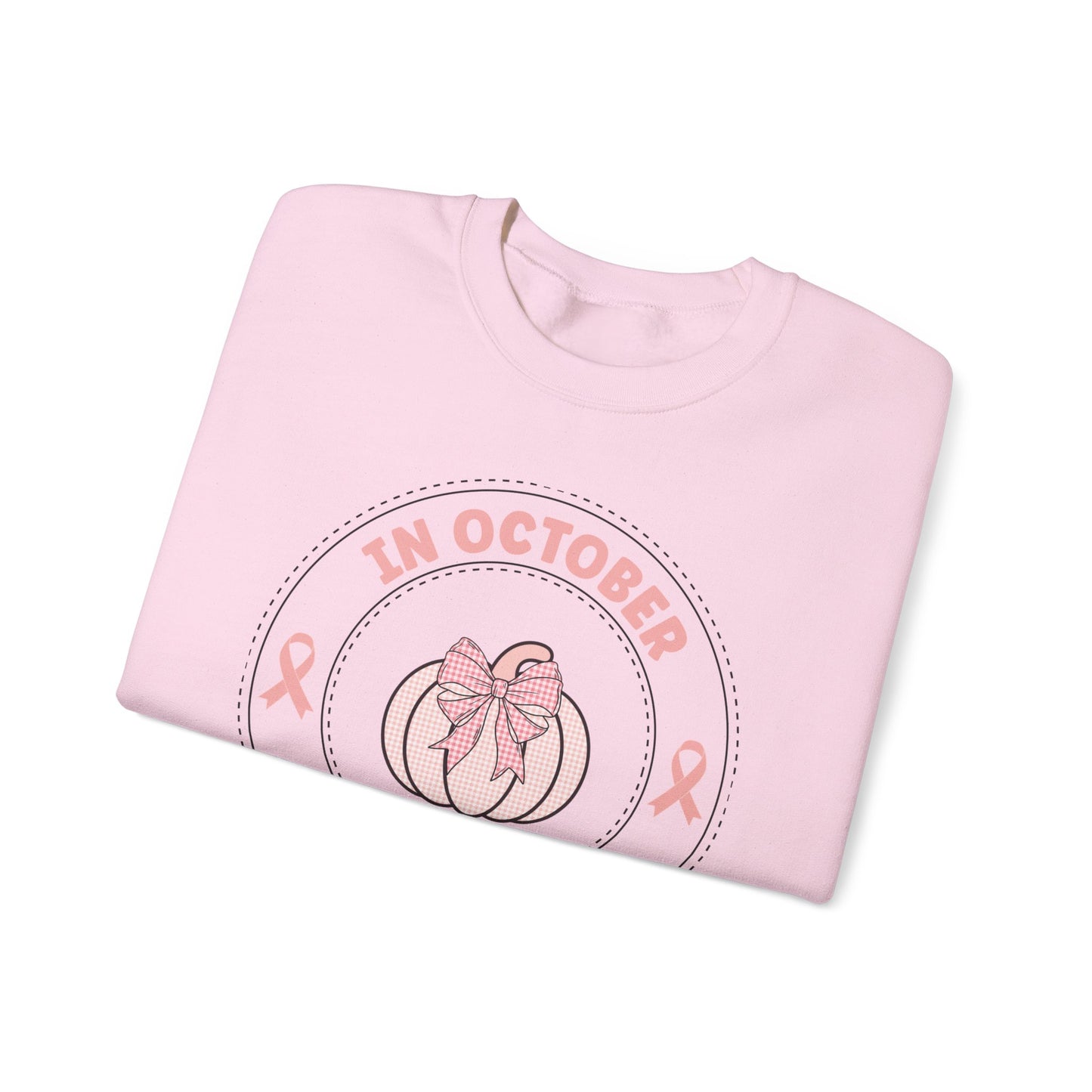 In October We Wear PInk Unisex Heavy Blend™ Crewneck Sweatshirt