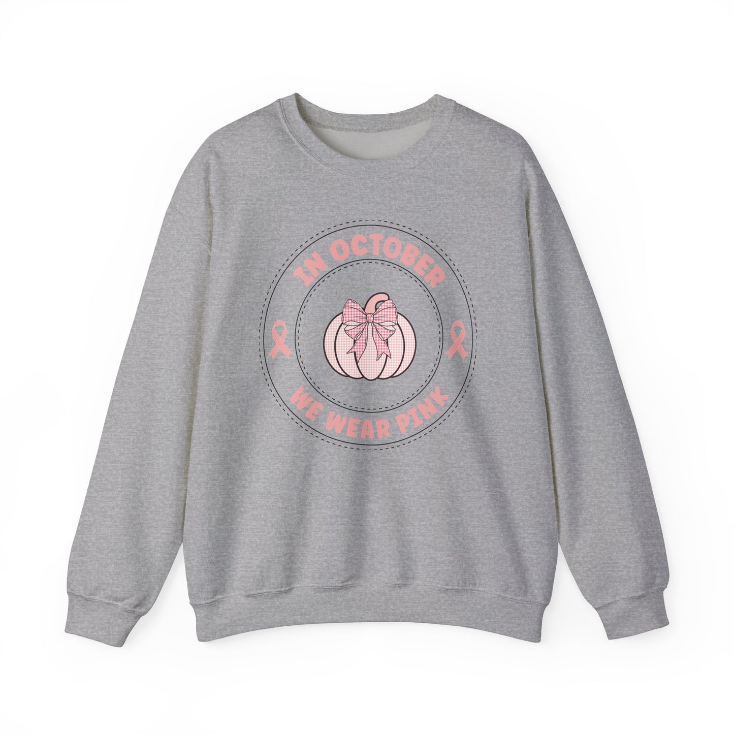 In October We Wear PInk Unisex Heavy Blend™ Crewneck Sweatshirt