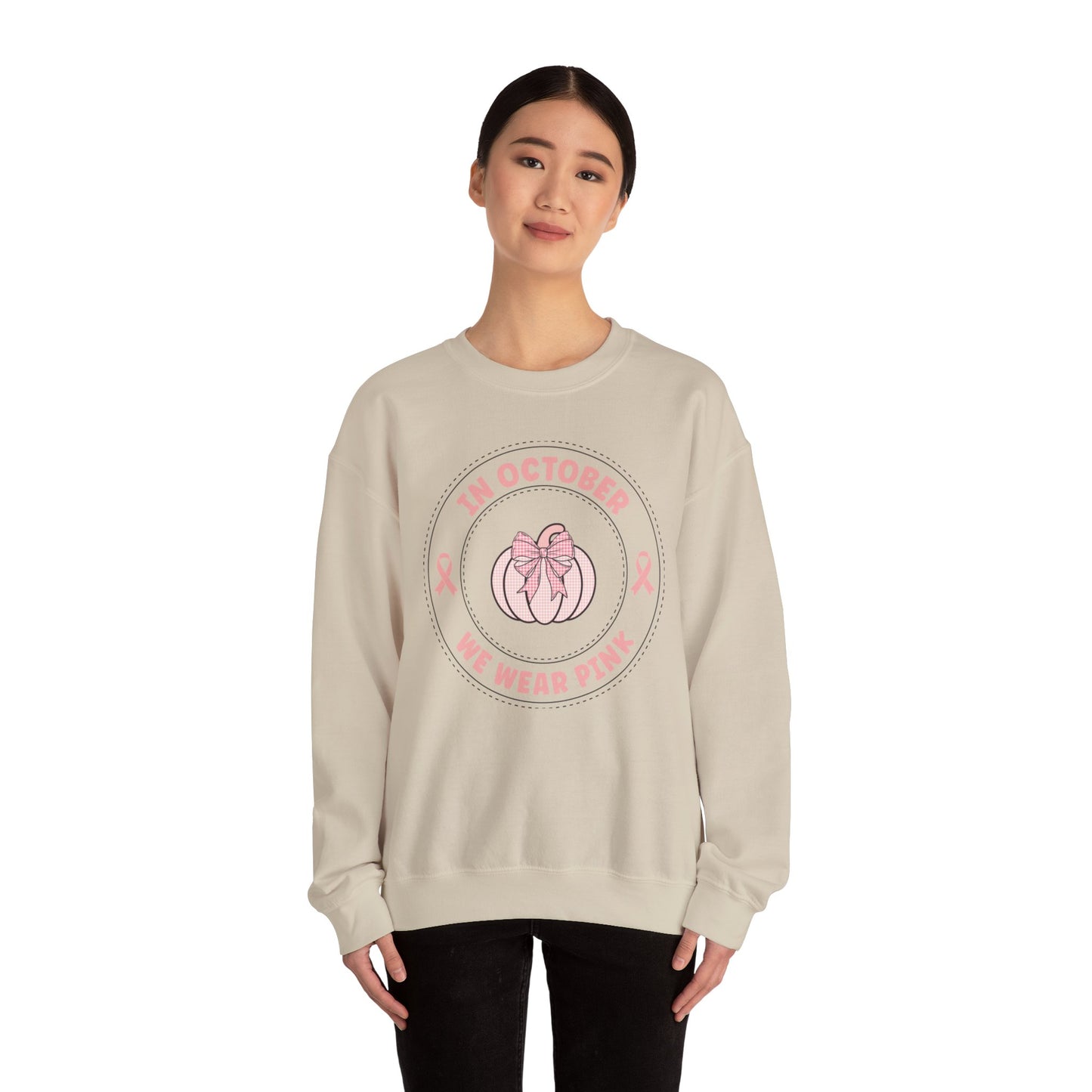 In October We Wear PInk Unisex Heavy Blend™ Crewneck Sweatshirt