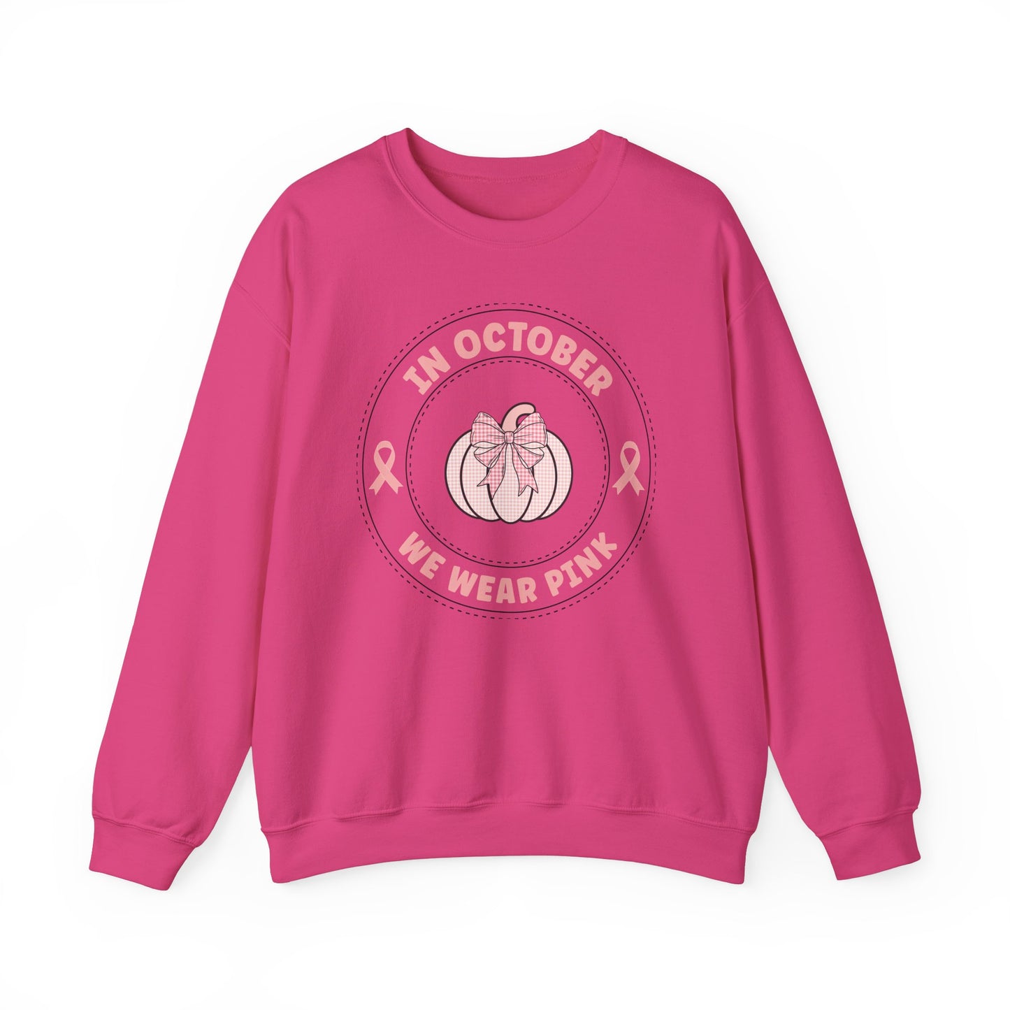 In October We Wear PInk Unisex Heavy Blend™ Crewneck Sweatshirt