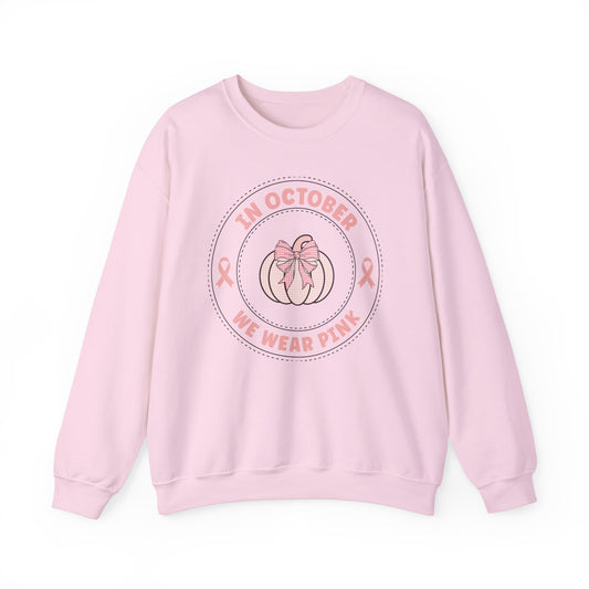 In October We Wear PInk Unisex Heavy Blend™ Crewneck Sweatshirt