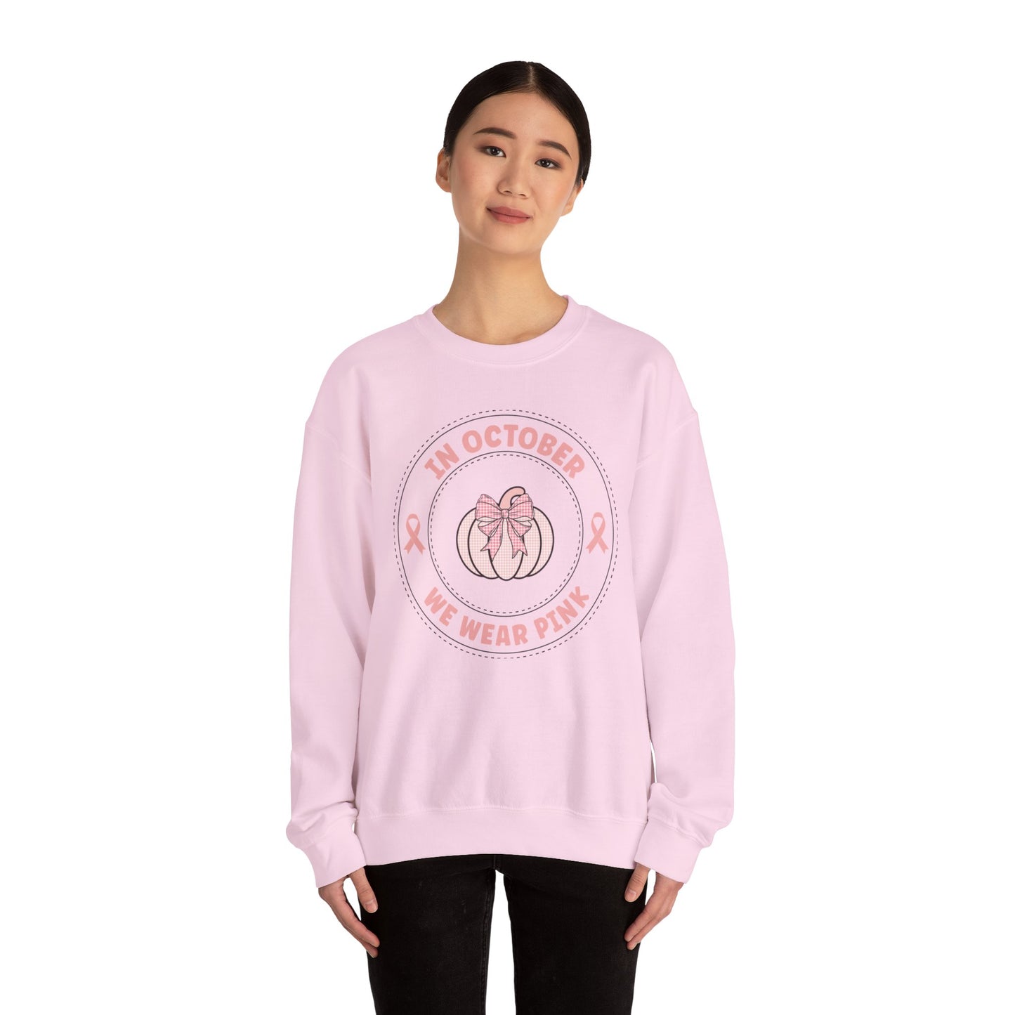 In October We Wear PInk Unisex Heavy Blend™ Crewneck Sweatshirt