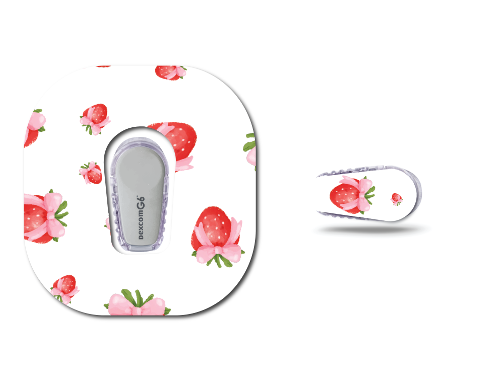 Strawberry Coquette Tossed Continuous Glucose Monitor (CGM) Set