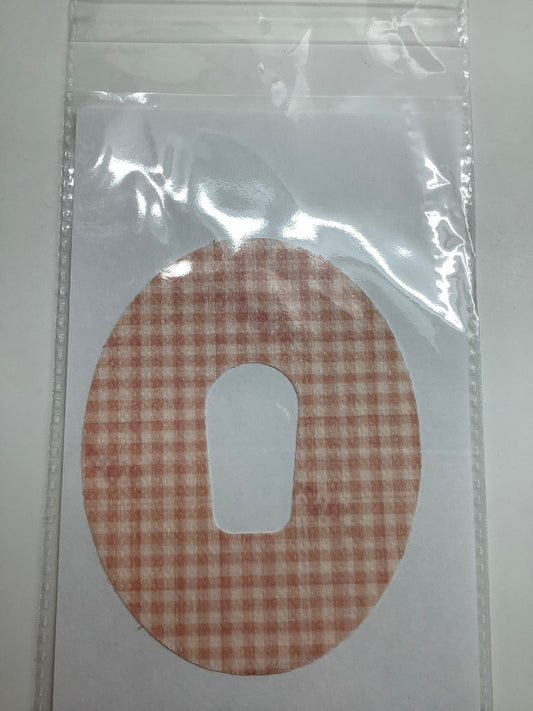 Clearance CGM Patch Dexcom G6- Strawberry Coquette- Light Pink Plaid