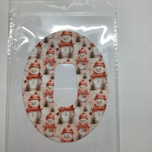 Clearance CGM Patch Dexcom G6- Pink Christmas Snowman