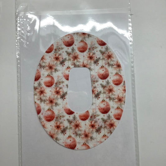 Clearance CGM Patch Dexcom G6- Pink Christmas Large Ornaments