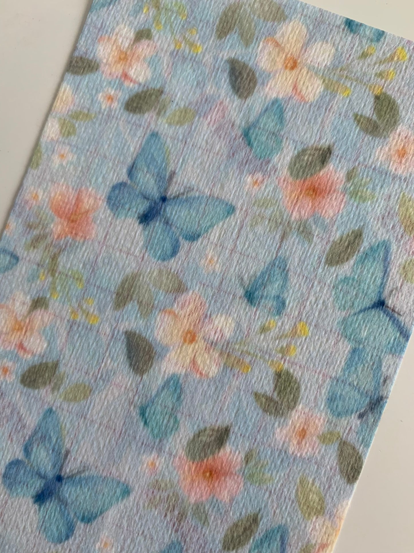 Watercolour Spring Butterflies on Blue Tubie Tape