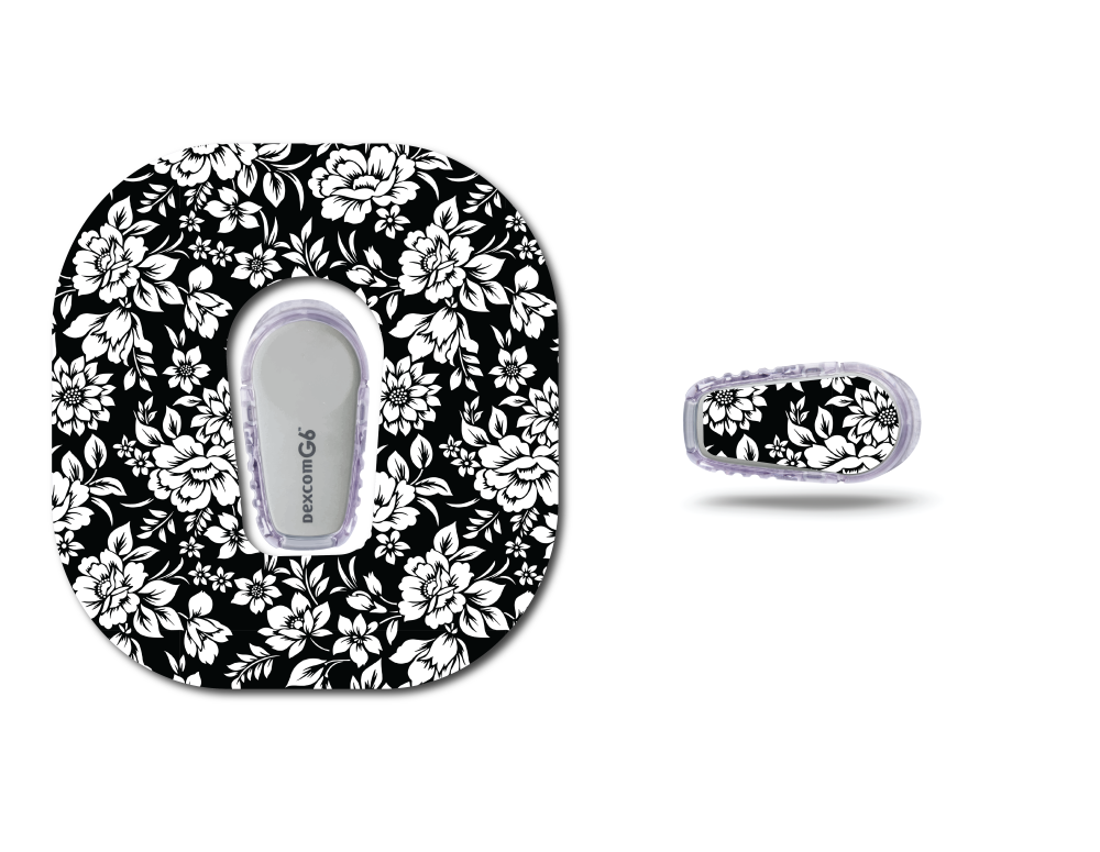 Black & White Flowers CGM Set