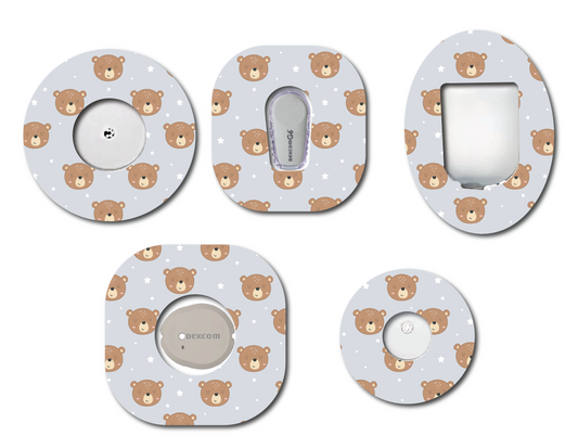 Cute Bears And Stars Set Cgm Patch