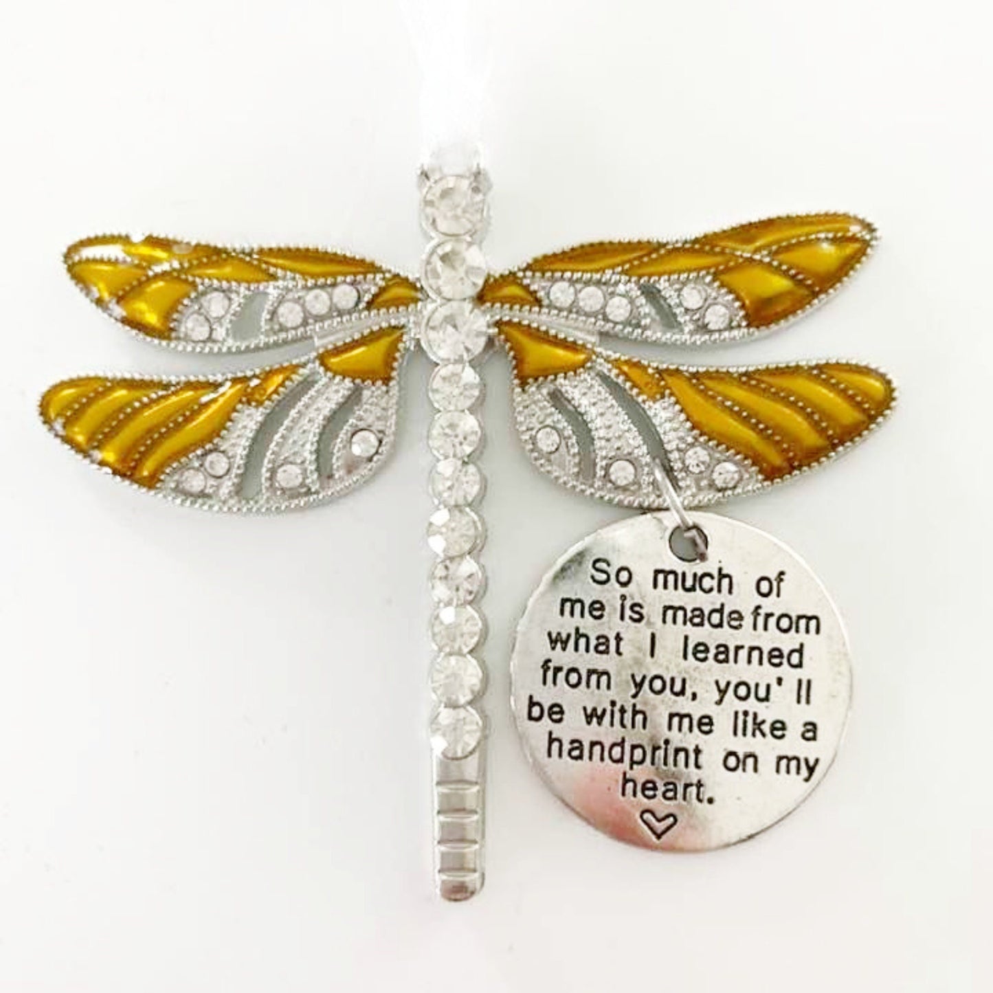 Dragonfly Memorial Pendant - Deluxe 7 colours to choose from Rear View Mirror Accessory, necklace