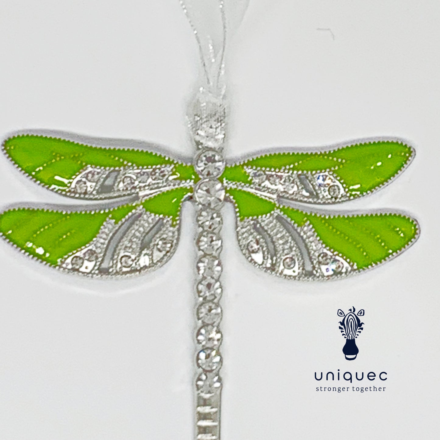 Dragonfly Awareness Ornament- Lime Green