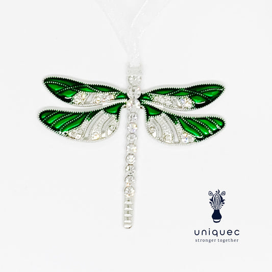 Green Dragonfly Awareness Ornament-