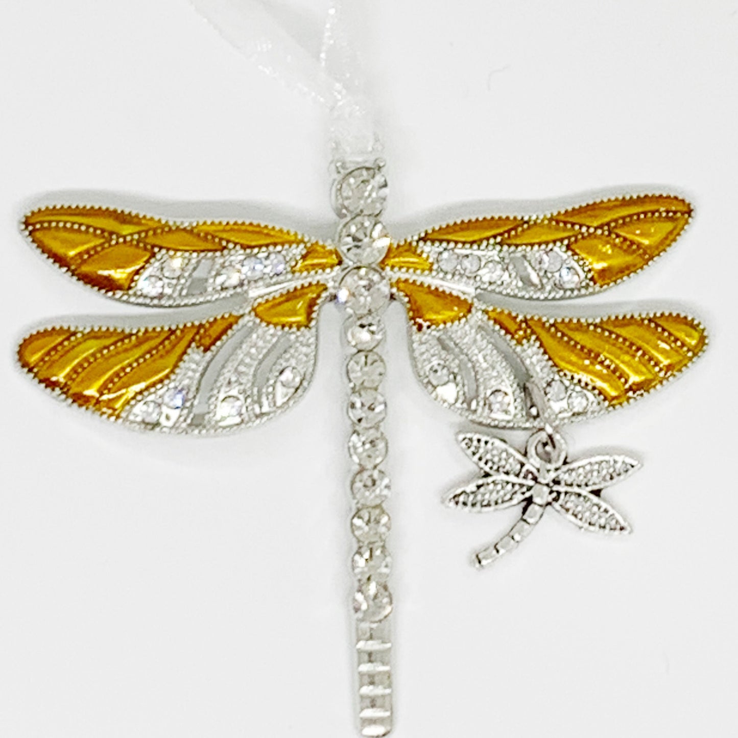 Gold Dragonfly and Baby Keepsake Pendant