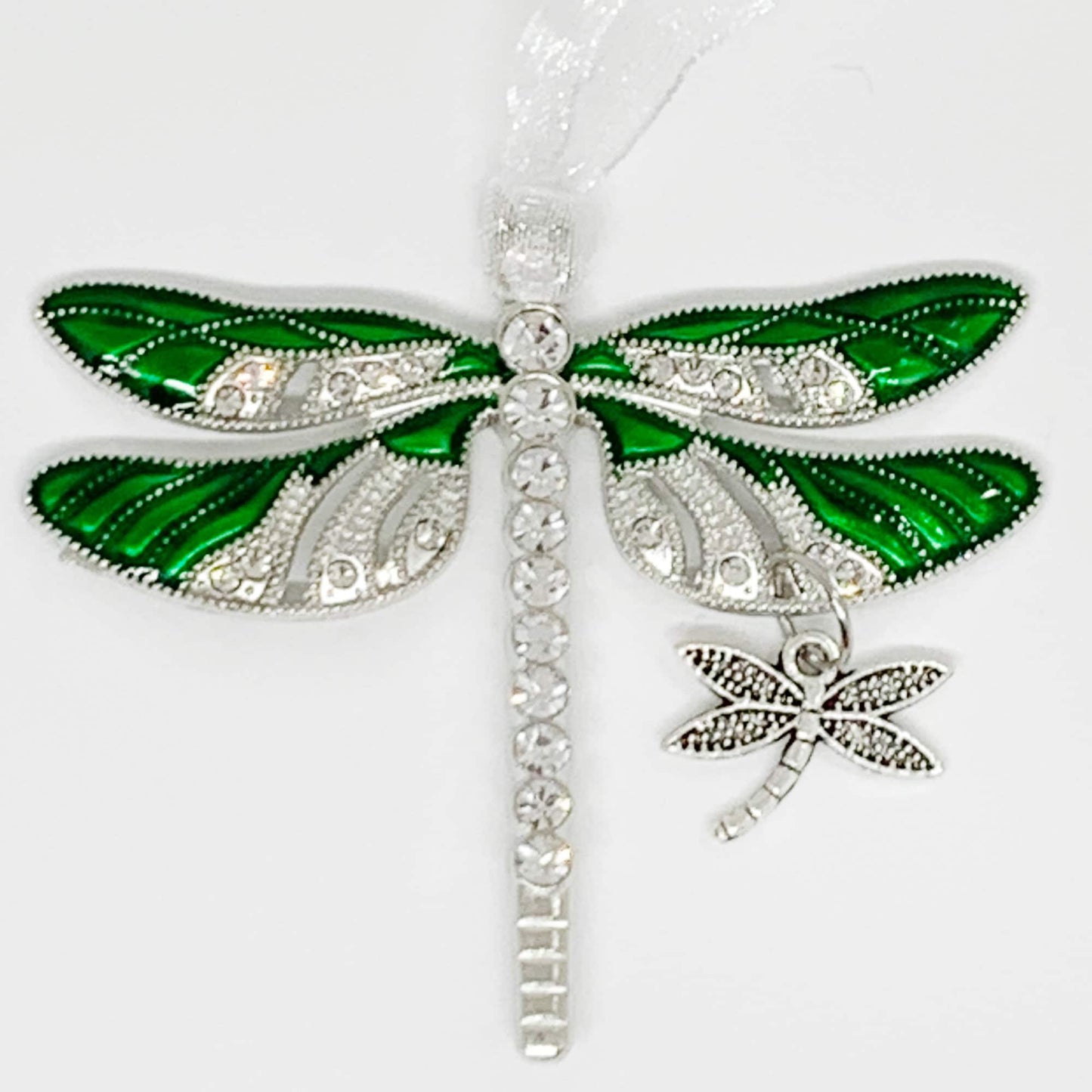 Green Dragonfly and Baby Keepsake Pendant