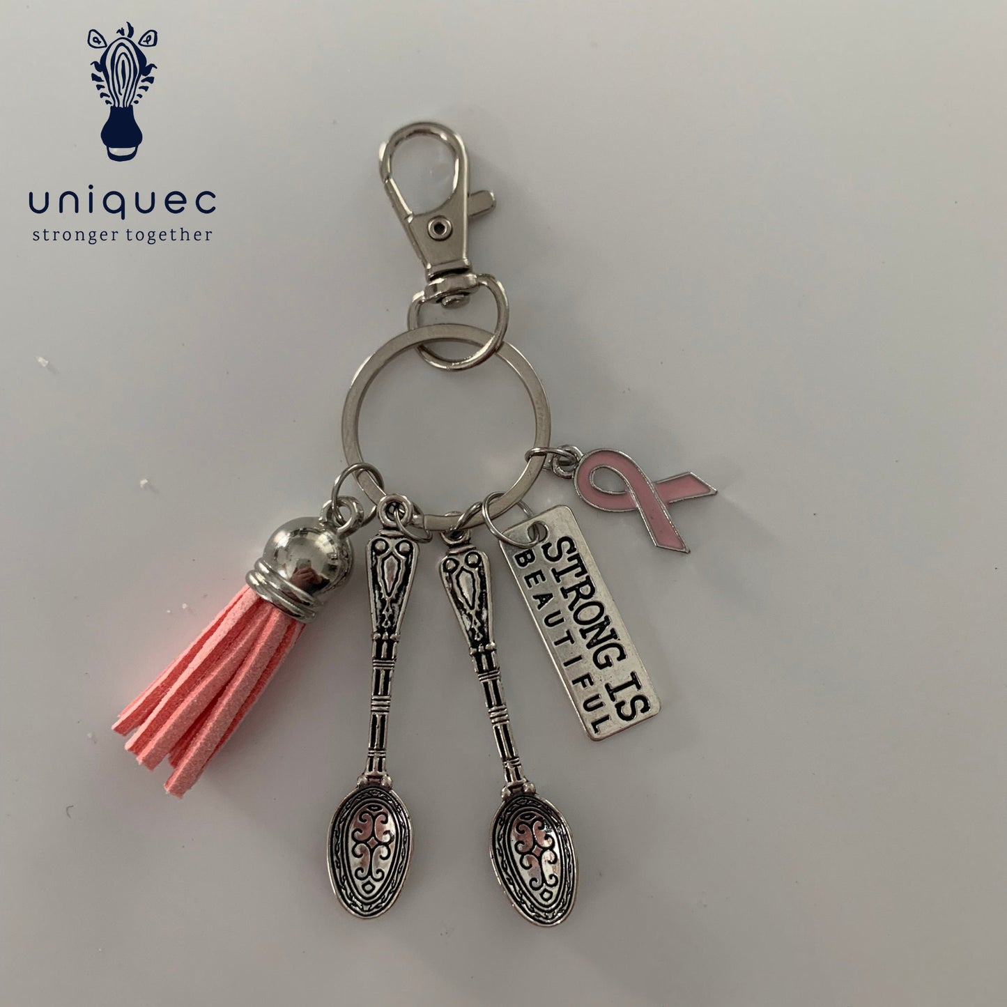 Strong Is Beautiful Spoonie  Keychain Collection Backpack charms Accessories Awareness Keychain