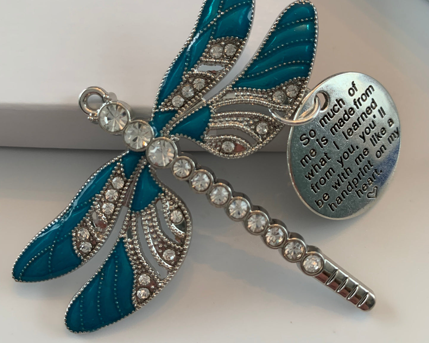 Teal Dragonfly Memorial Ornament