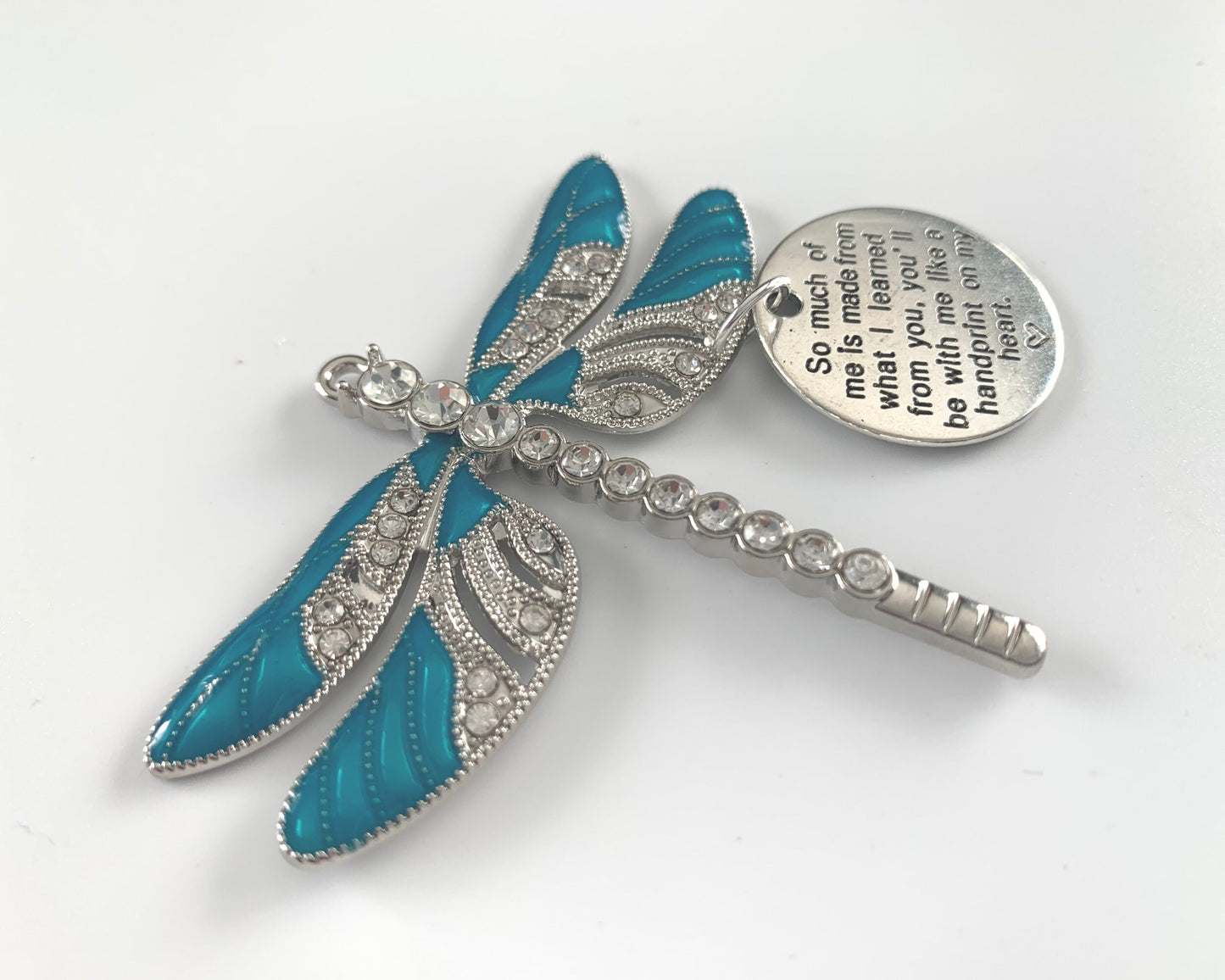 Teal Dragonfly Memorial Ornament