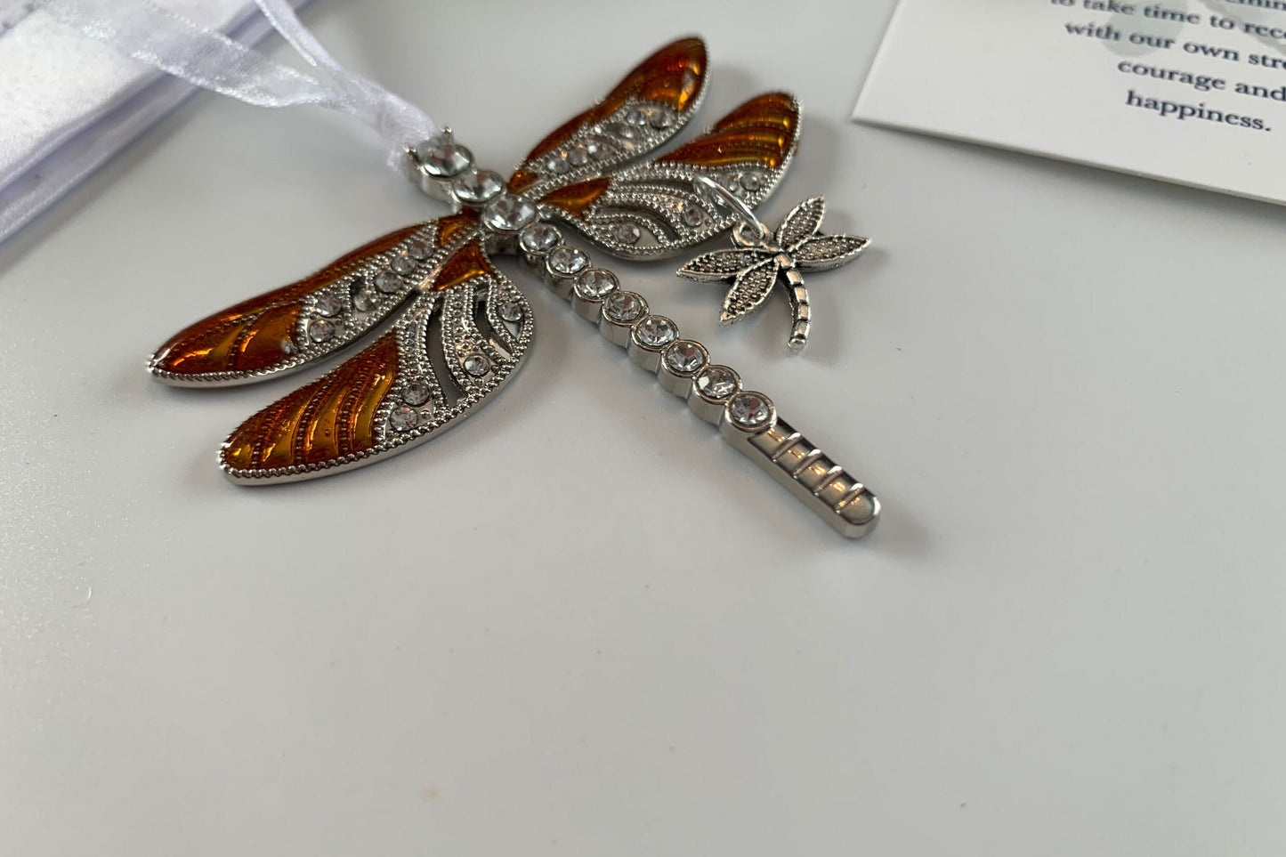 Copper Dragonfly Memorial Ornament