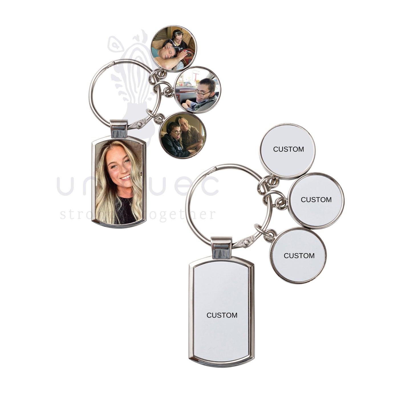 Custom Personalized Multi Photo Keychain Mothers Day Father Day gift Valentine Gift Stocking Stuffer