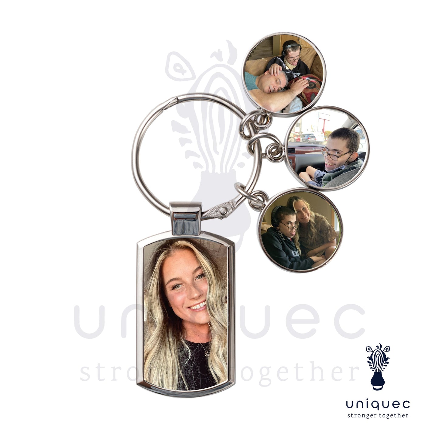 Custom Personalized Multi Photo Keychain Mothers Day Father Day gift Valentine Gift Stocking Stuffer