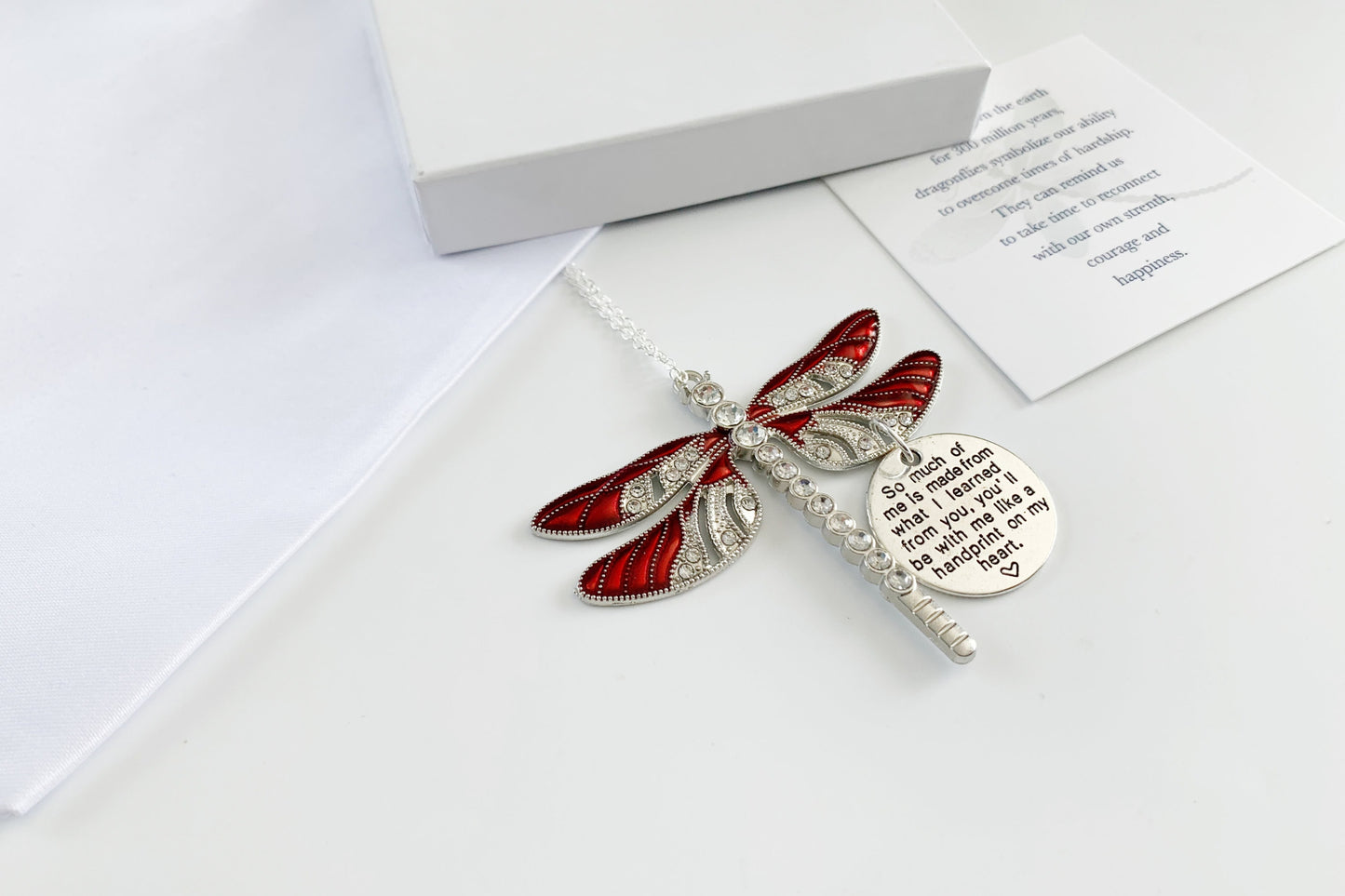 Red Dragonfly Memorial Ornament