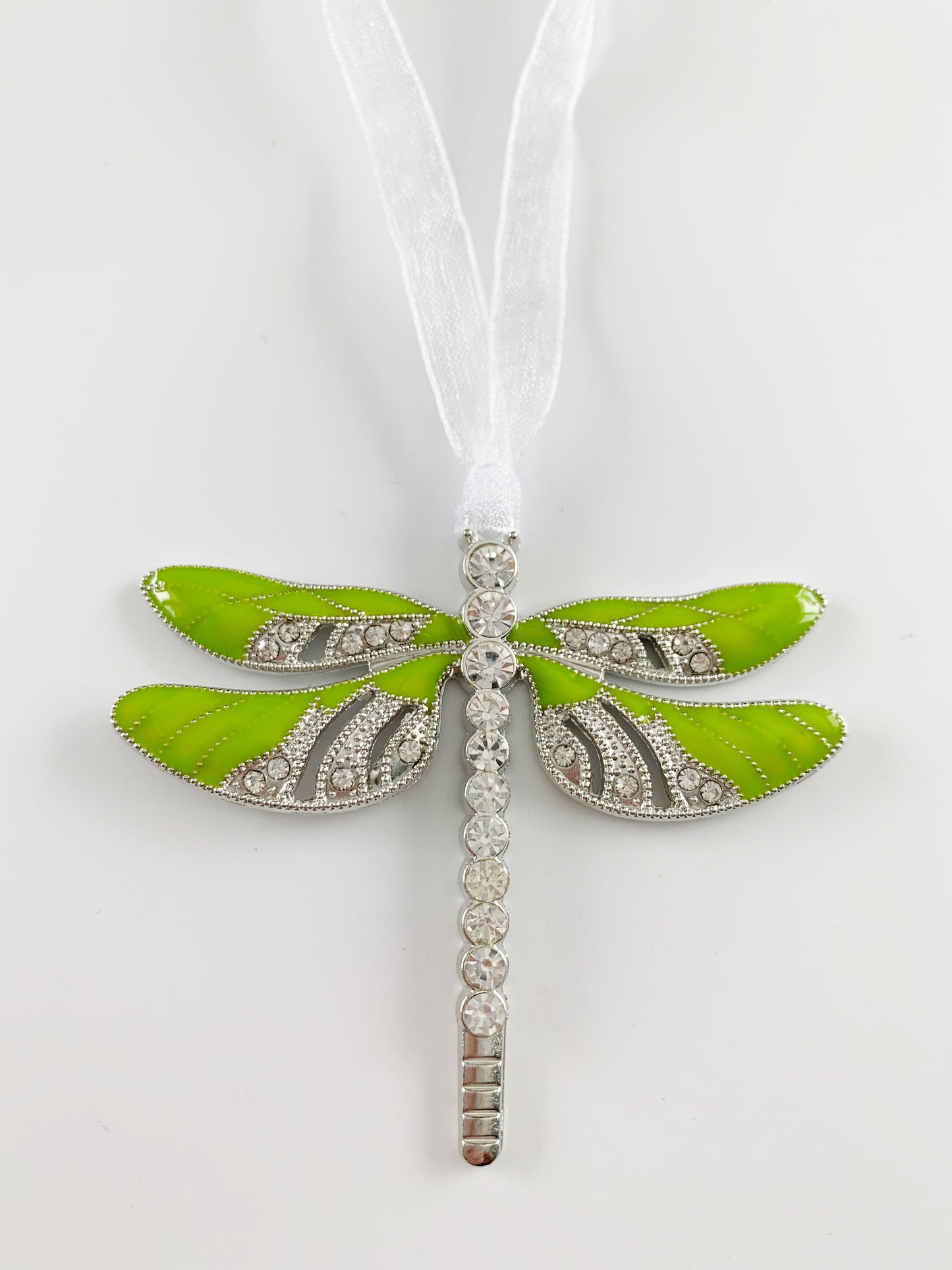 Lime  Dragonfly and Baby Keepsake Pendant