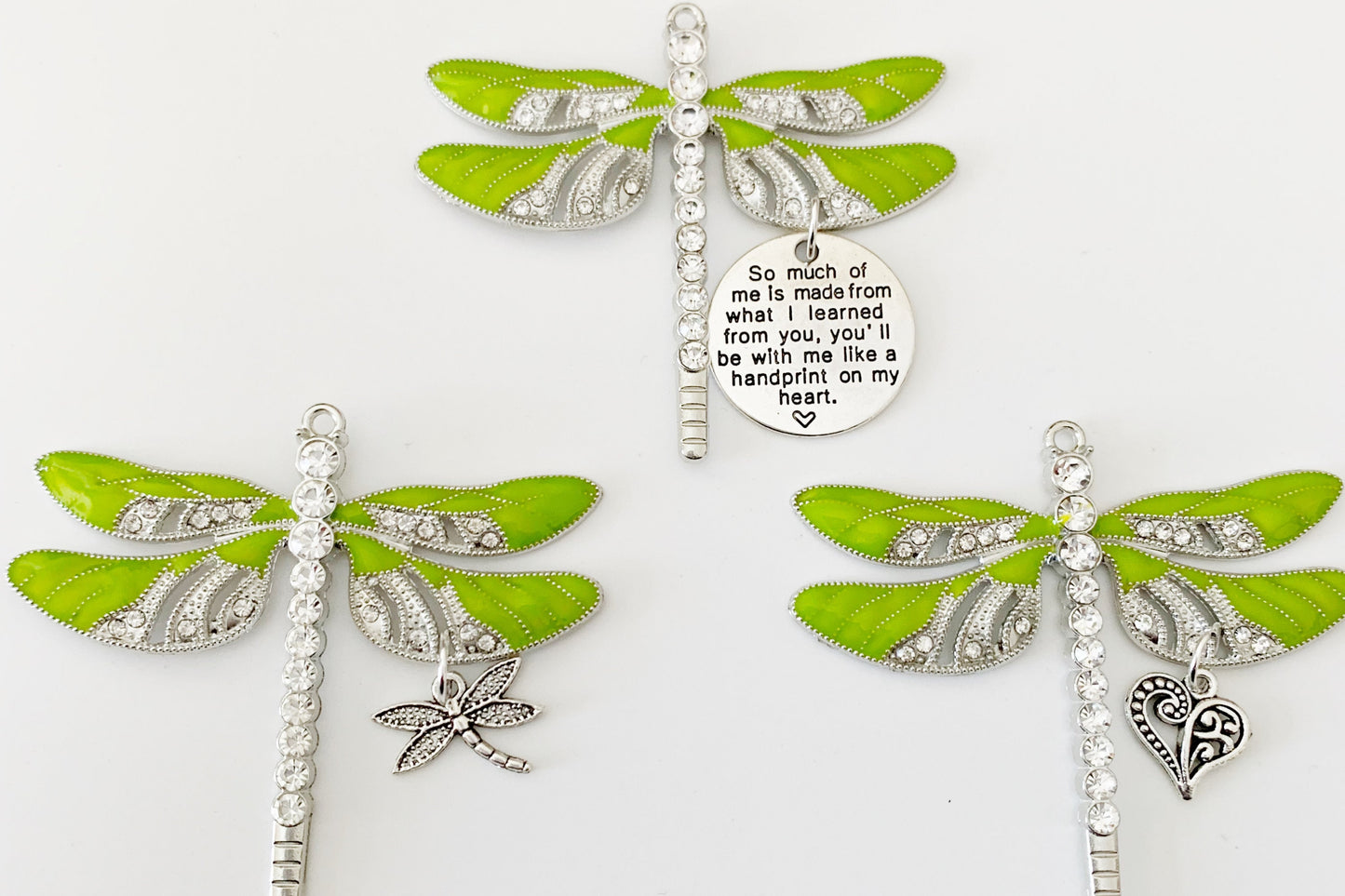 Dragonfly Heart Charm Ornament