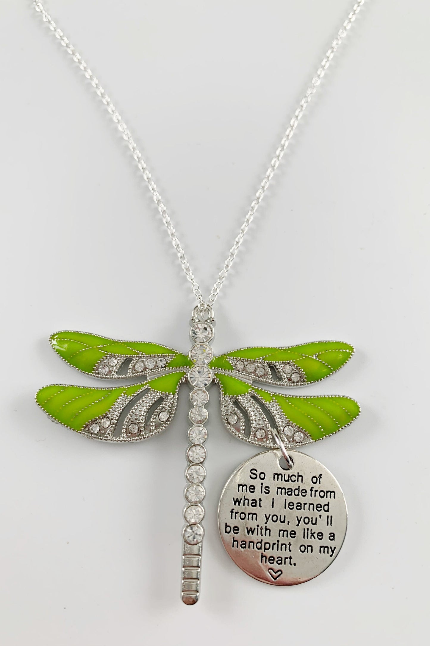 Dragonfly Memorial Ornament - Lime Green