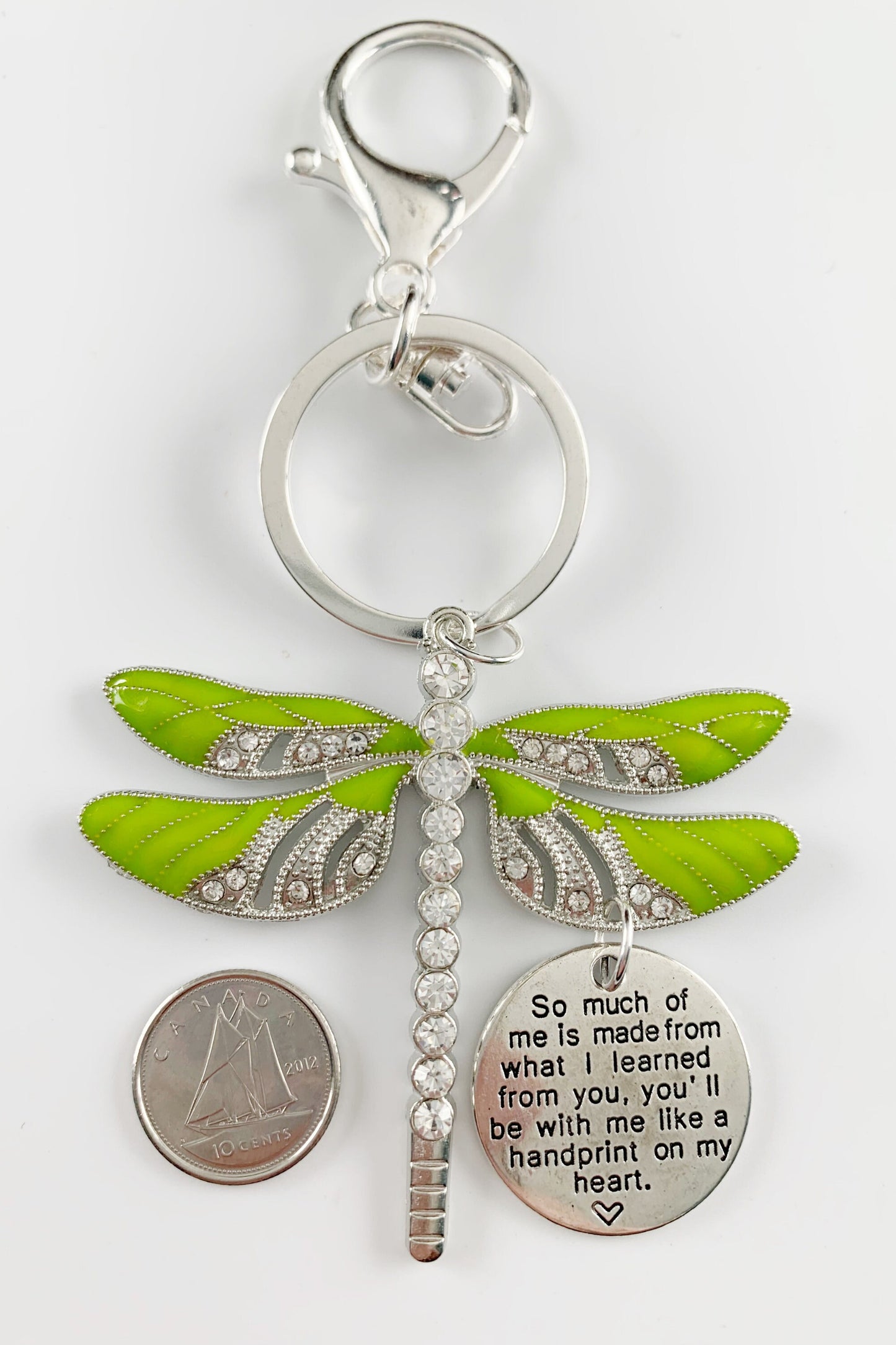 Dragonfly Memorial Ornament - Lime Green