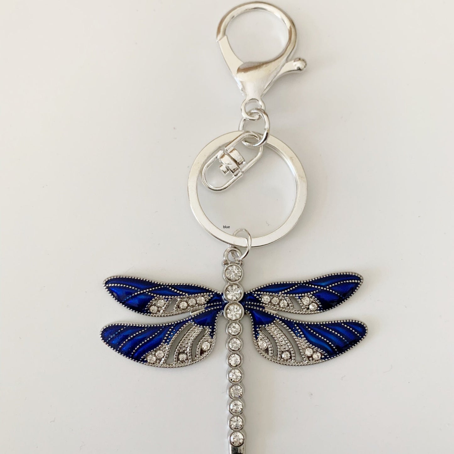 Blue Dragonfly Memorial Ornament - Blue Rear View Mirror Accessory