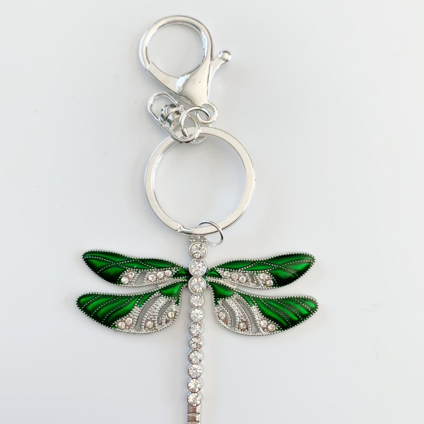 Green Dragonfly Awareness Pendant,  Strong is Beautiful