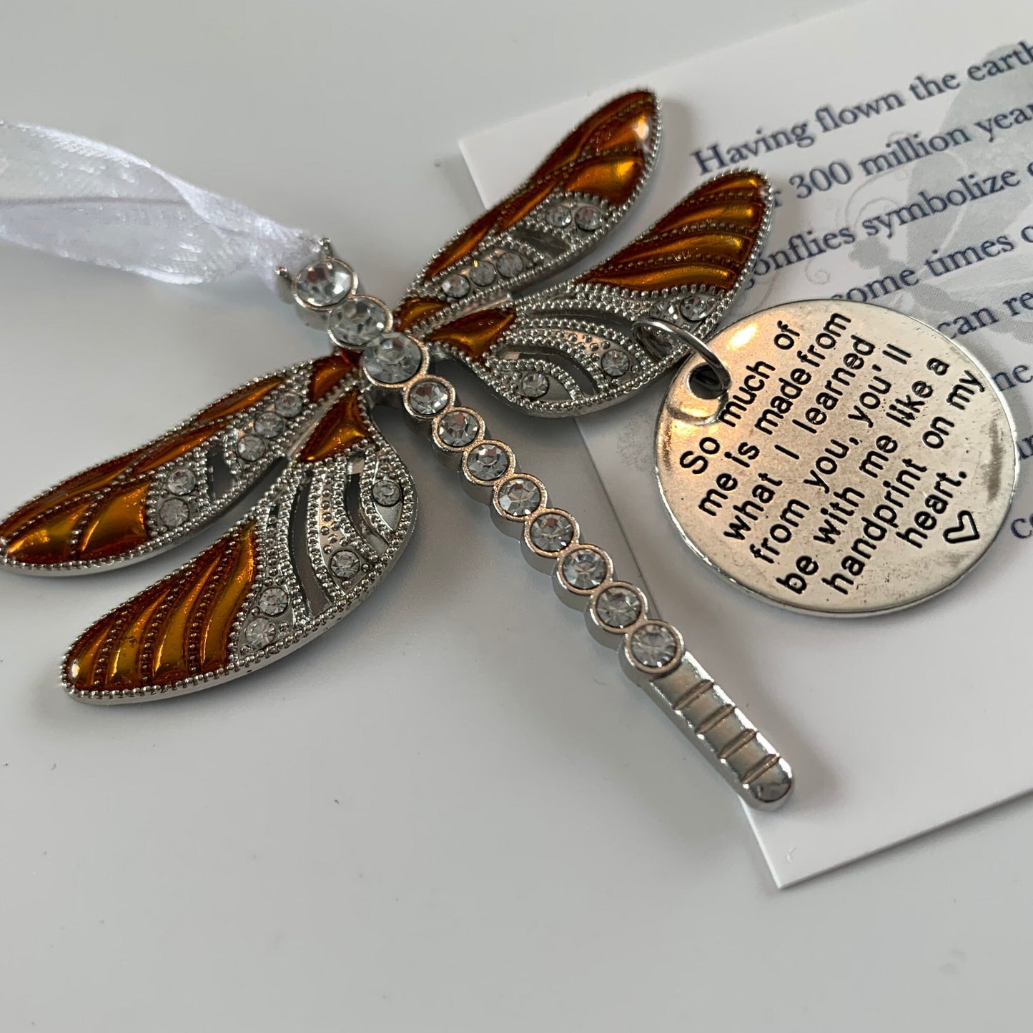 Copper Dragonfly Memorial Ornament