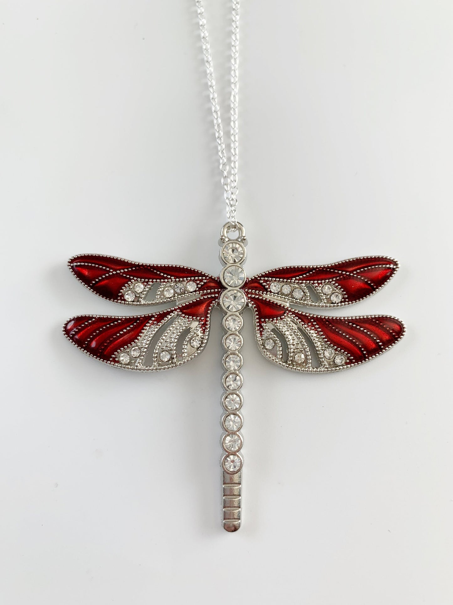 Red Dragonfly Keepsake Memorial Ornament, I Will Hold You in My Heart Pendant, Necklace, Keychain, Gift,