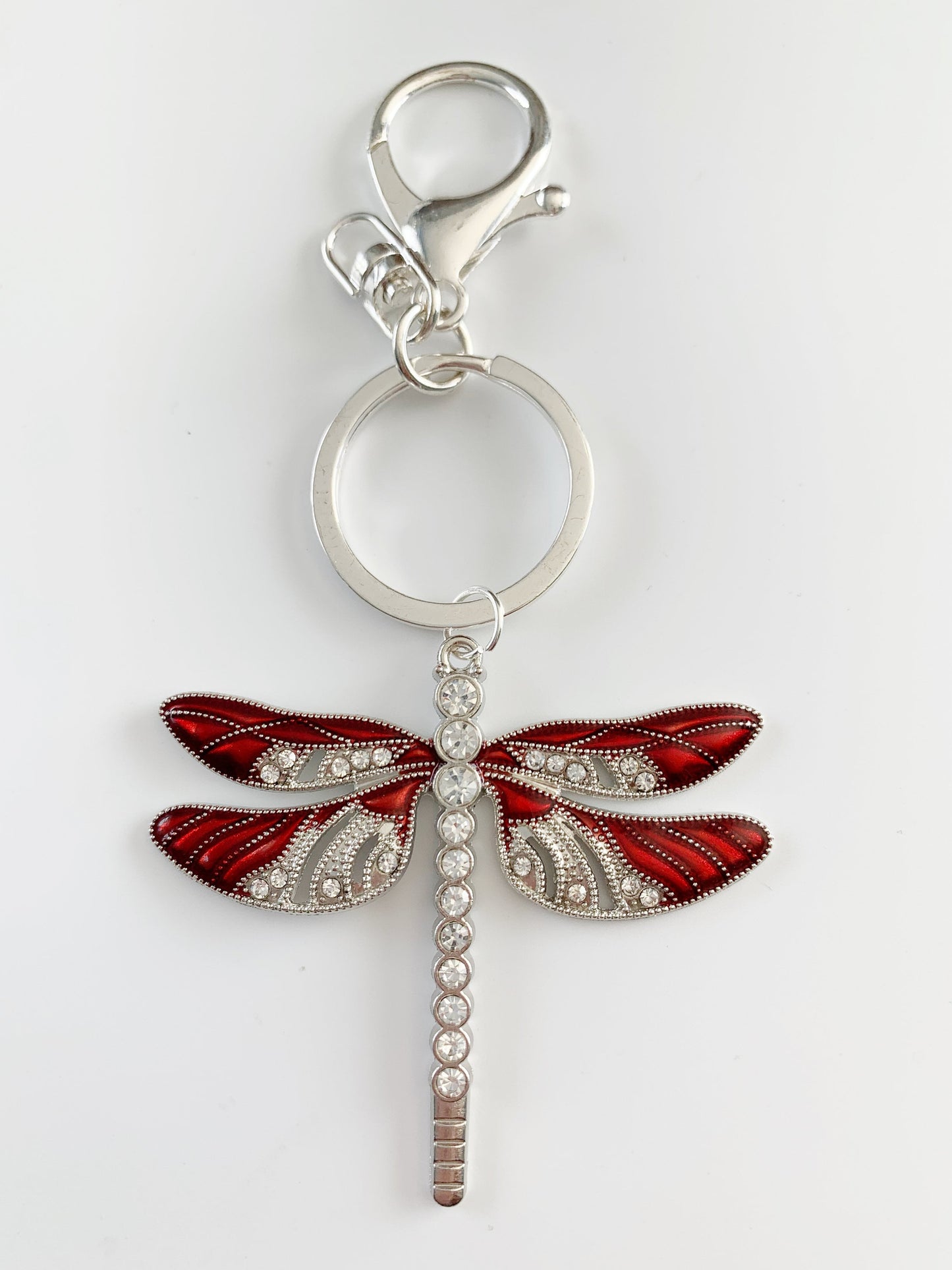 Red Dragonfly Keepsake Memorial Ornament, I Will Hold You in My Heart Pendant, Necklace, Keychain, Gift,