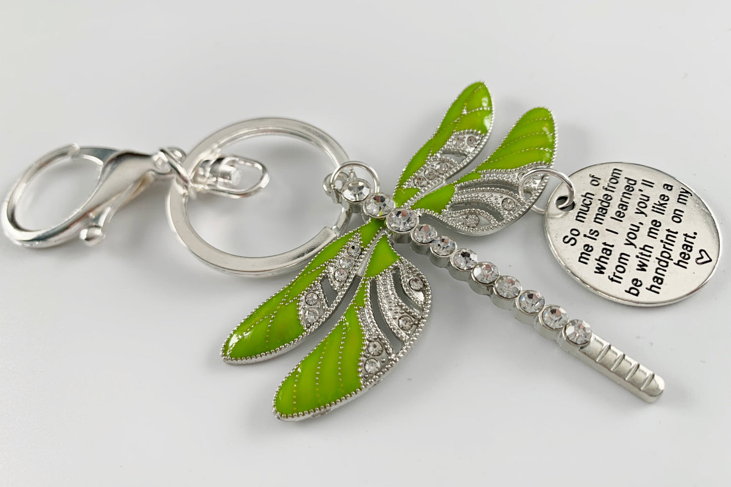 Dragonfly Memorial Ornament - Lime Green