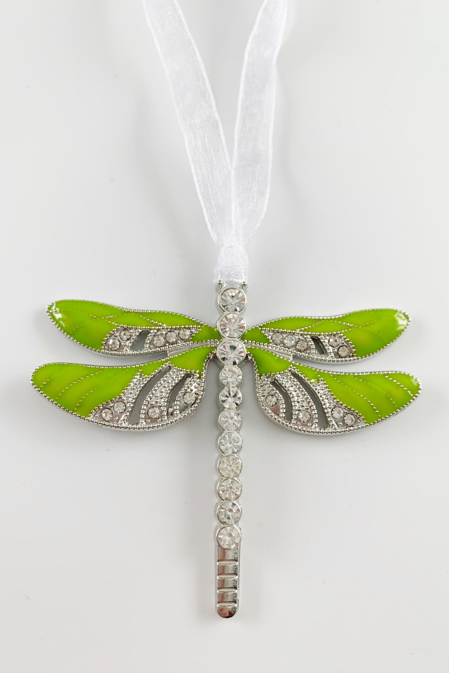 Dragonfly Memorial Ornament - Lime Green