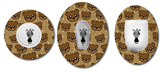 Cute Bears CGM patch for Freestyle LIbre, Dexcom, Omnipod Continuous Glucose Monitor patches and stickers