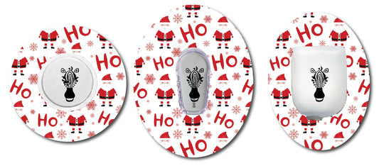 Ho Ho Ho Santa CGM patch for Freestyle LIbre, Dexcom, Omnipod Continuous Glucose Monitor patches and stickers