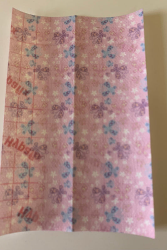 Butterflies on Pink Tubie Tape for Feeding Tubes, Oxygen, Medical devices NG tube, Peg, TPN, NJ tube, tube feeding medical tape