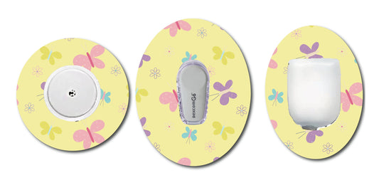 Spring Butterflies CGM patch for Freestyle LIbre, Dexcom, Omnipod Continuous Glucose Monitor patches and stickers