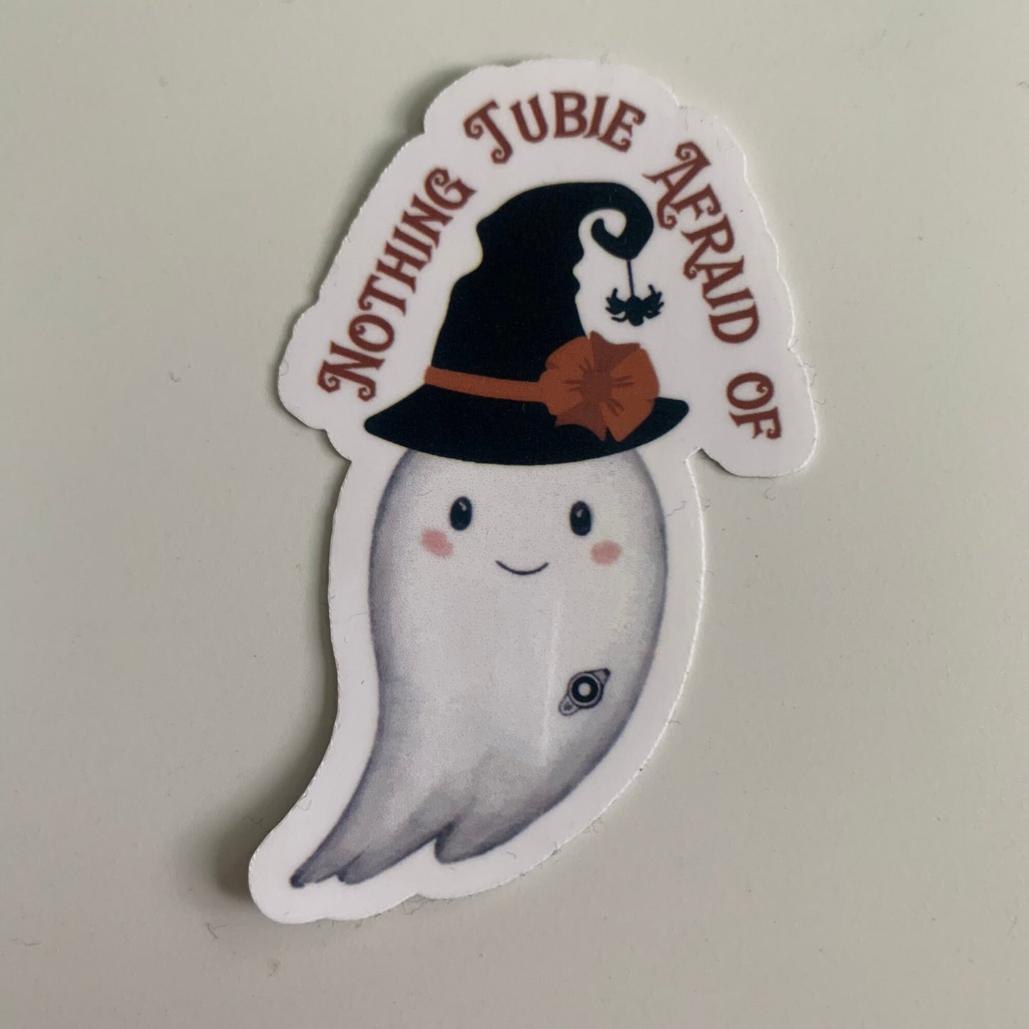 Nothing Tubie Afraid Of Ghost Witch G-Tube Sticker, Feeding Tube Awareness, Tubie Humour