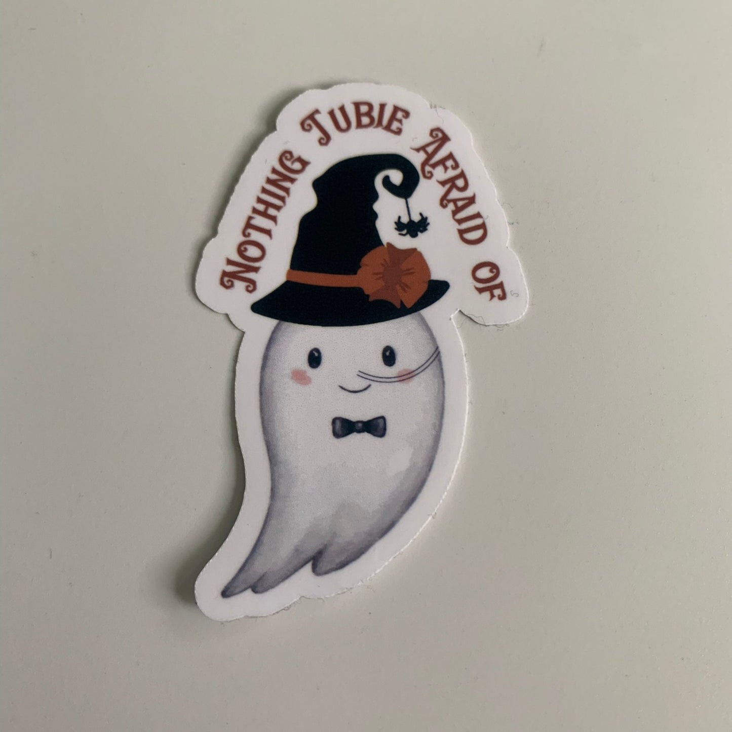 Nothing Tubie Afraid Of Ghost Witch NG-Tube Sticker, Feeding Tube Awareness, Tubie Humour