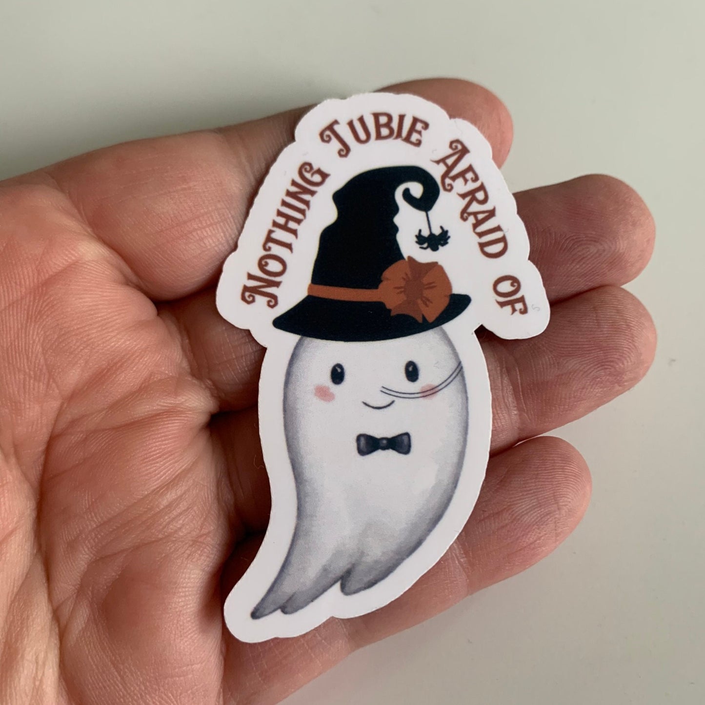 Nothing Tubie Afraid Of Ghost Witch NG-Tube Sticker, Feeding Tube Awareness, Tubie Humour