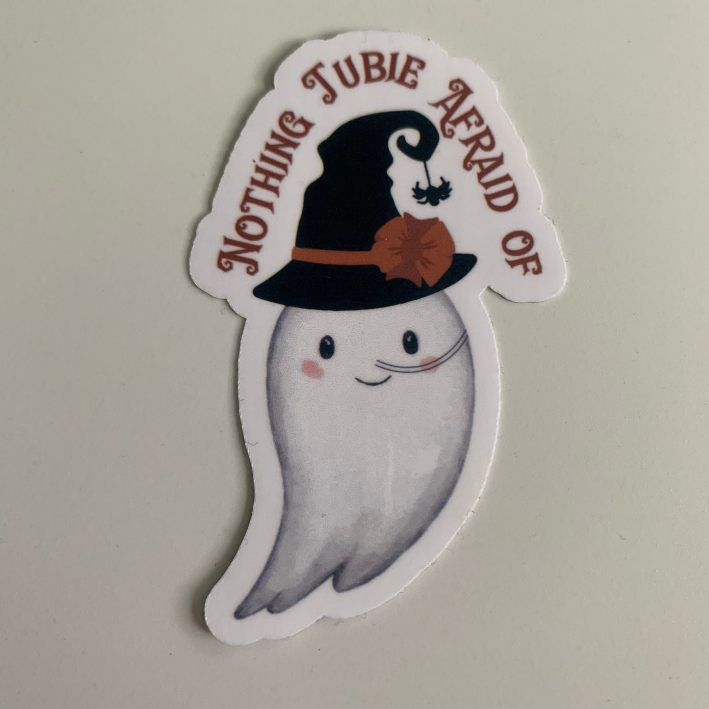 Nothing Tubie Afraid Of Ghost Witch NG-Tube Sticker, Feeding Tube Awareness, Tubie Humour