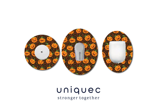 Silly Pumpkins CGM patch for Freestyle LIbre, Dexcom, Omnipod Continuous Glucose Monitor patches and stickers