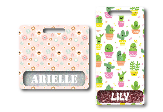 Custom Badge Buddy - Flowers Collection: Vertical or Horizontal, Standard or Extended