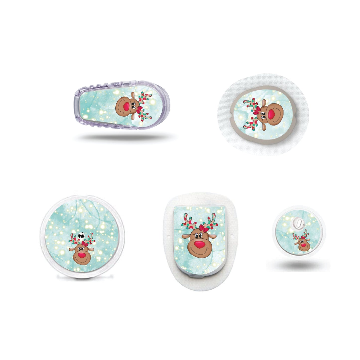 Rudolph CGM sensor tattoo/stickers for Freestyle LIbre, Dexcom, Omnipod patches and stickers