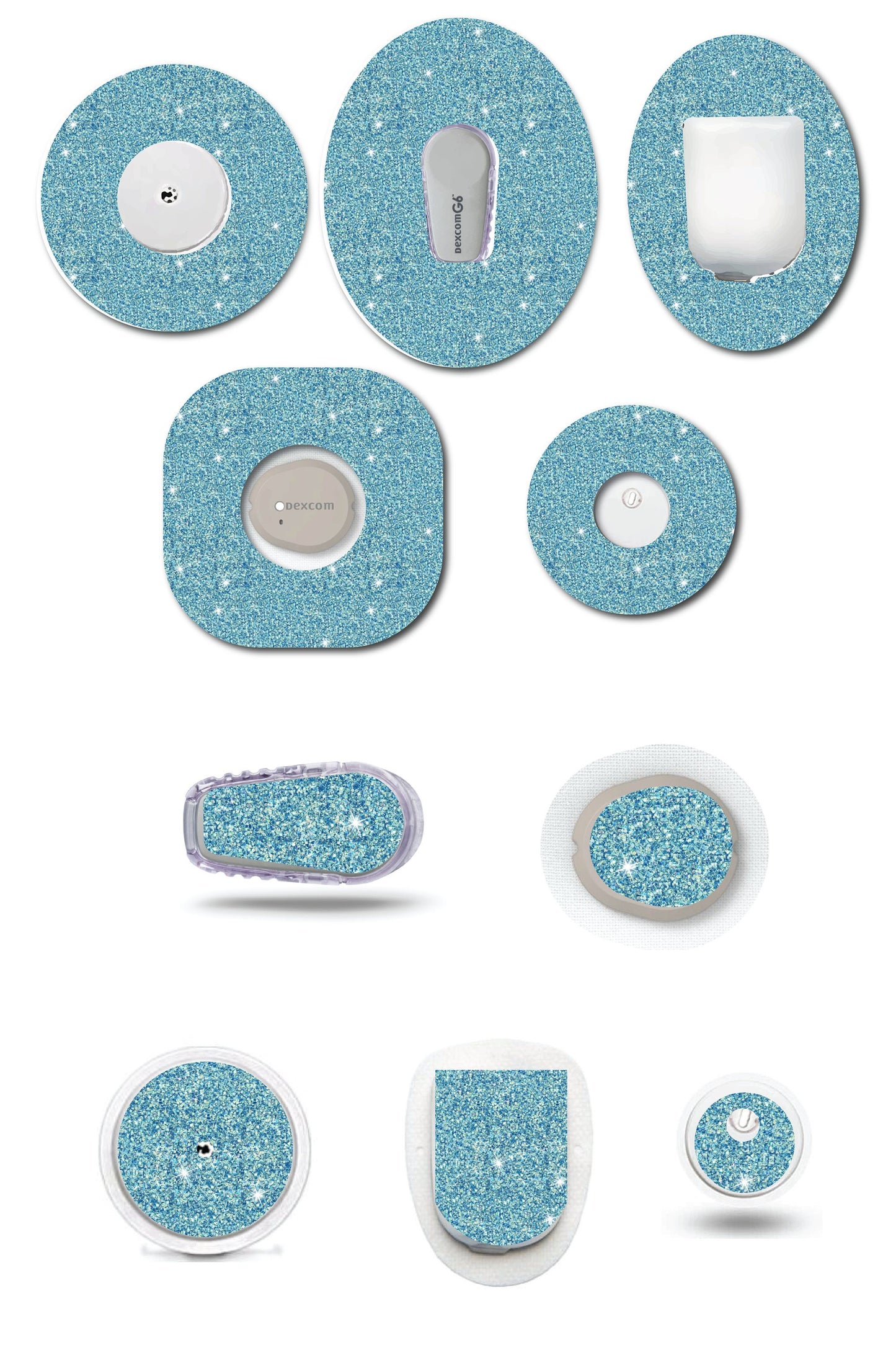 Blue Glitter CGM Set