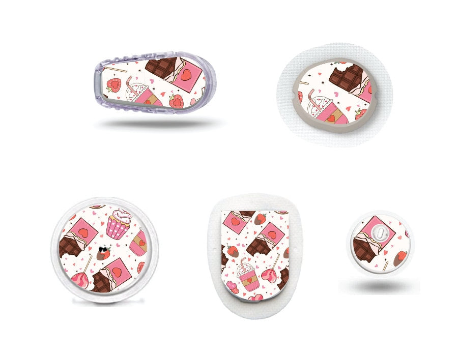 Sweet Tooth Candy Tattoo-Stickers for Freestyle LIbre, Dexcom, Omnipod Continuous Glucose Monitor patches and stickers